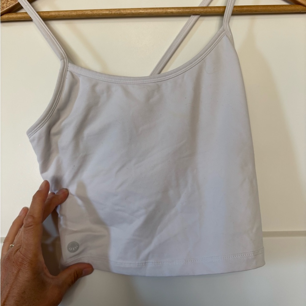 Ava Crop Top - White (M) Senita Athletics